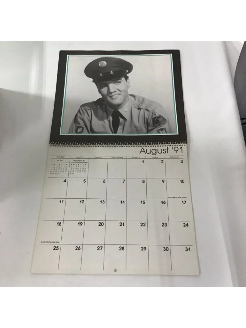 Vintage 1991 Cleo Elvis Presley Calendar